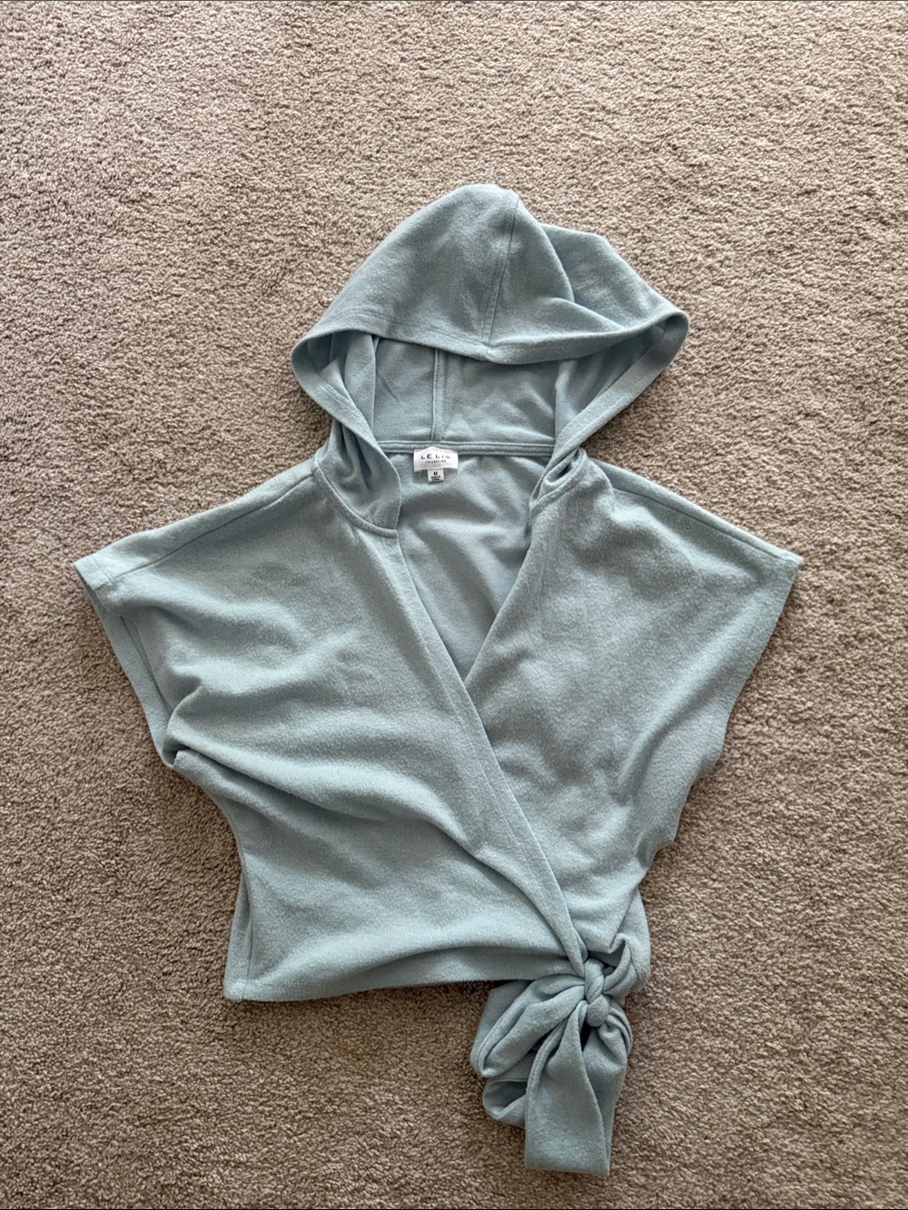 Le Lis Light Seafoam Hooded Wrap Sweatshirt
